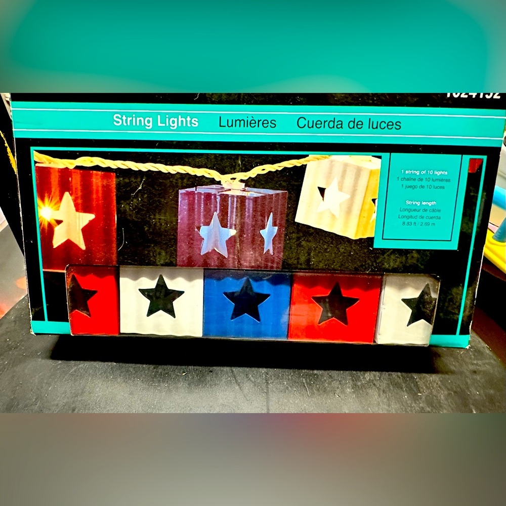 Red, White, Blue String Lights